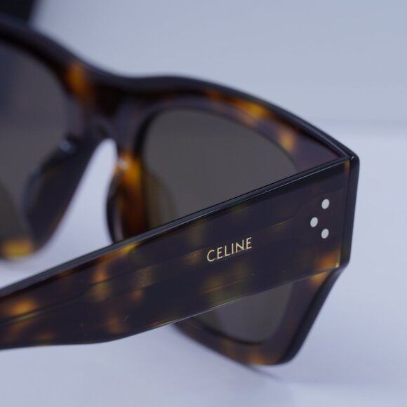 Celine CL40297U 53E Square Sunglasses - Blonde Havana/Brown - Picture 8 of 9